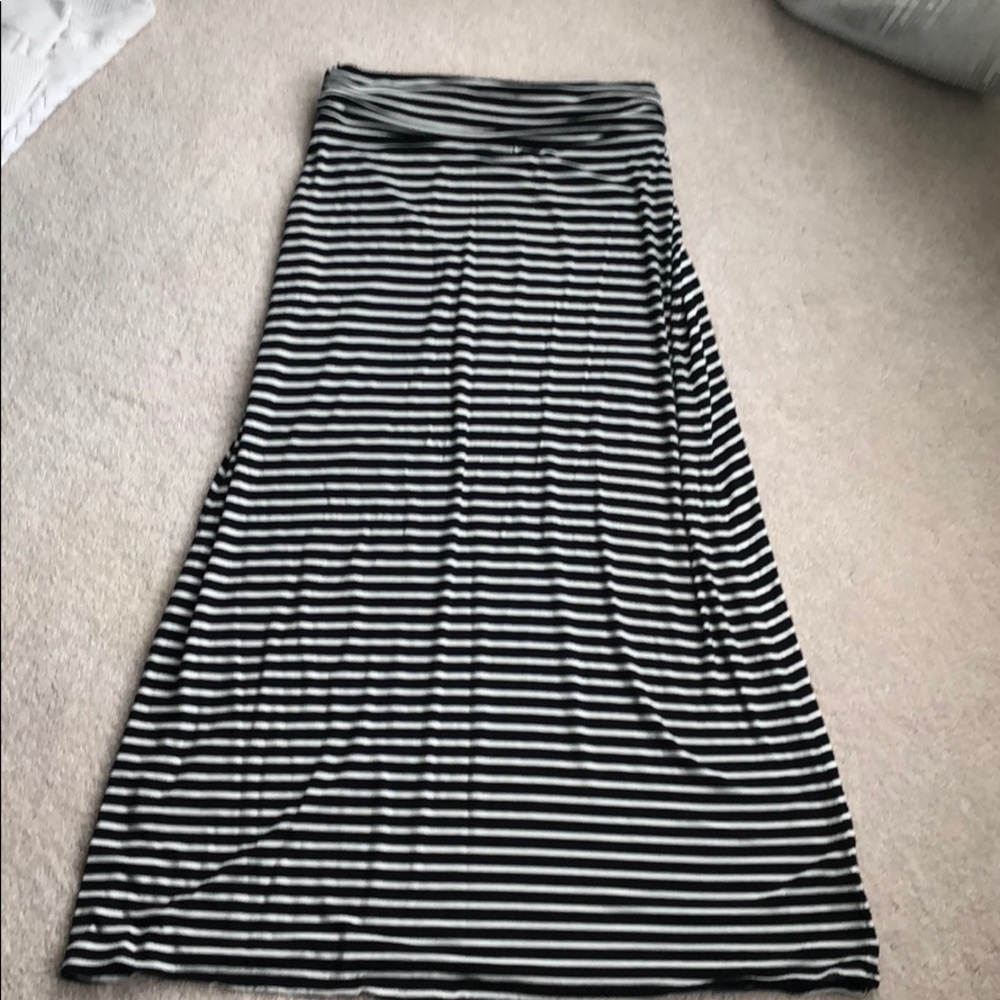 J Crew Stripe Long Skirt Womens Size Small